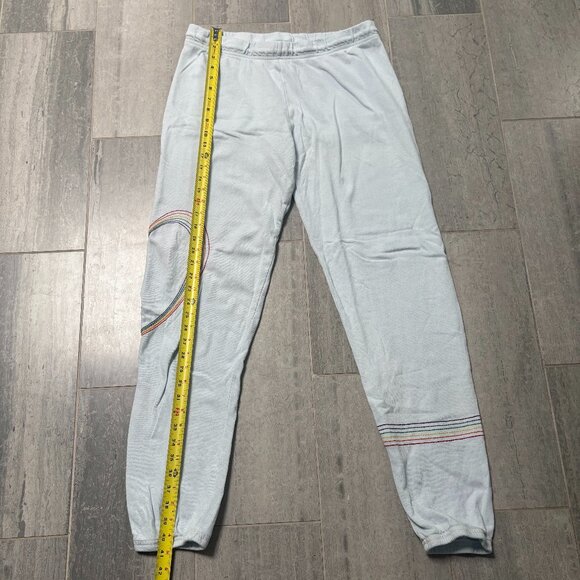Lauren Moshi Rainbow Embroidered Jogger Sweatpants Blue Size Medium - Picture 4 of 9